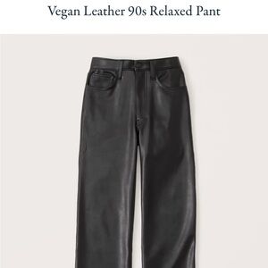 Black Vegan Leather Abercrombie Pants